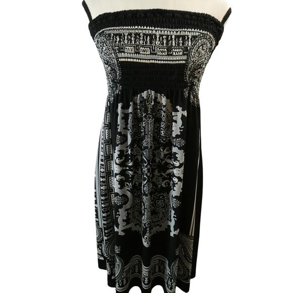 Vintage Girl Brand Medium Strapless Swim Cover Up Dress Bling Boho Vacation - Picture 1 of 5
